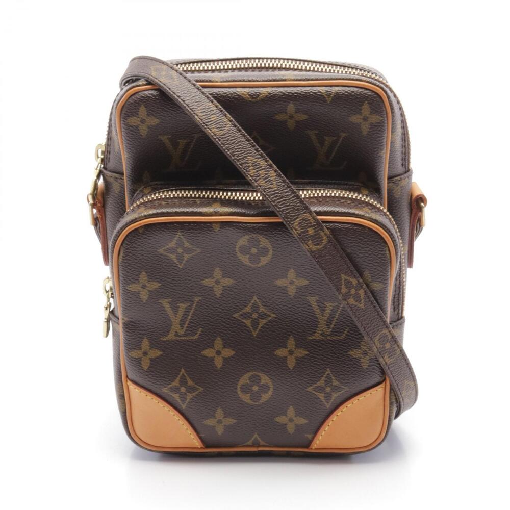 Louis Vuitton Amazon Shoulder Bag Canvas Leather Monogram Brown